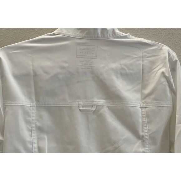 Cherokee Workwear Revolution Men Sz XS Zip Front White Scrub Jacket - Picture 7 of 16
